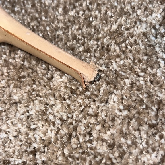 Sam Edelman nude tan leather strappy high heel sandals 4.5” heel height size 8.5 - Picture 8 of 12